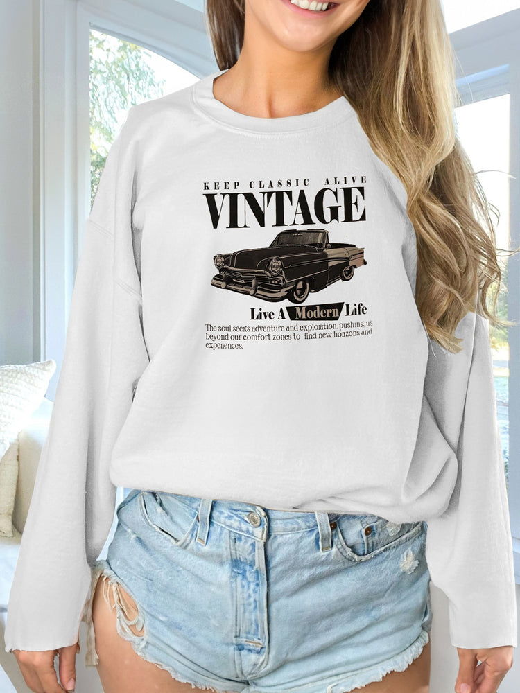 Printed Long Sleeved Sweatshirt