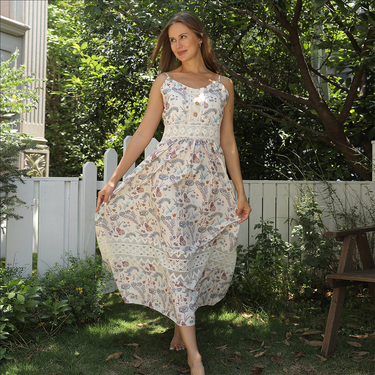 Sleeveless Floral Maxi Dress